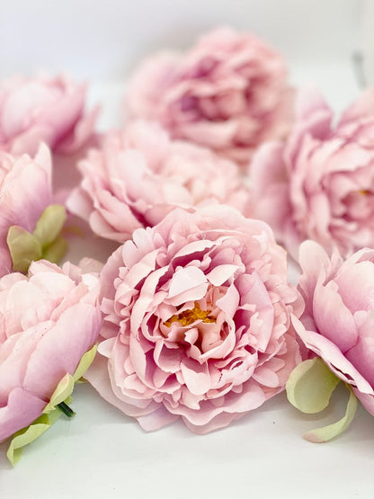 5" Light Pink Peony Two Tone Peony Wedding Flower Fluffy Peony Flower Artificial Peony Light Pink Wedding Flower Light Pink Peony Decor