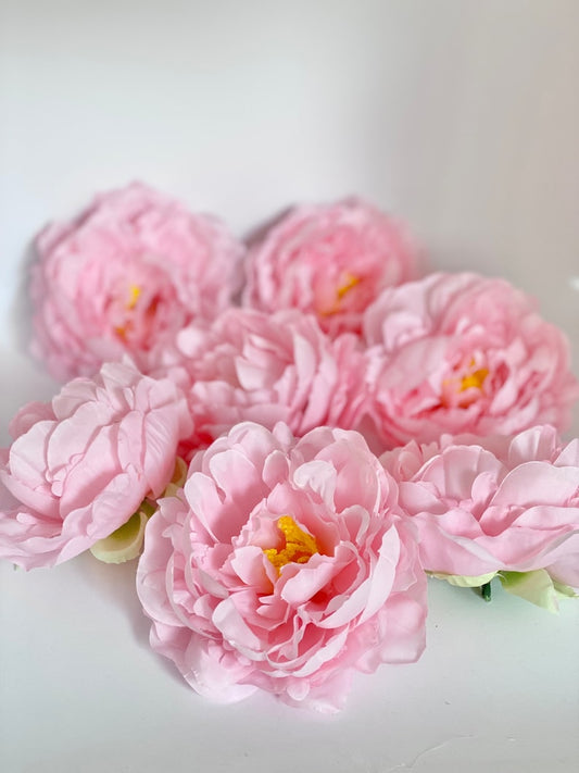 Fluffy light pink artificial peony for wedding party decor