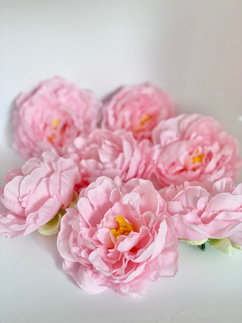5" Baby Pink Peony Rose Pink Peony Wedding Flower Fluffy Peony Flower Artificial Peony Light Pink Wedding Flower Light Pink Peony Decor
