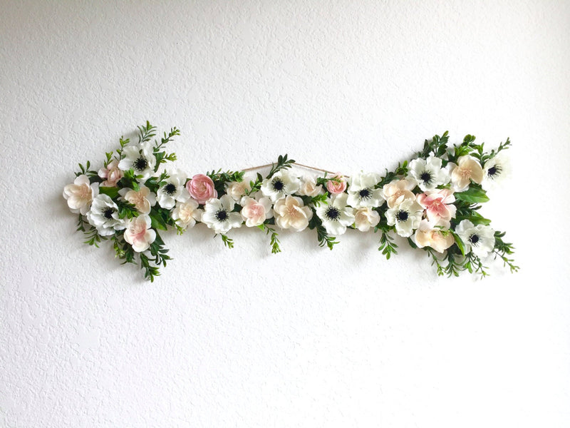 floral arrow boho arrow flower arrow decor room arrow wall art