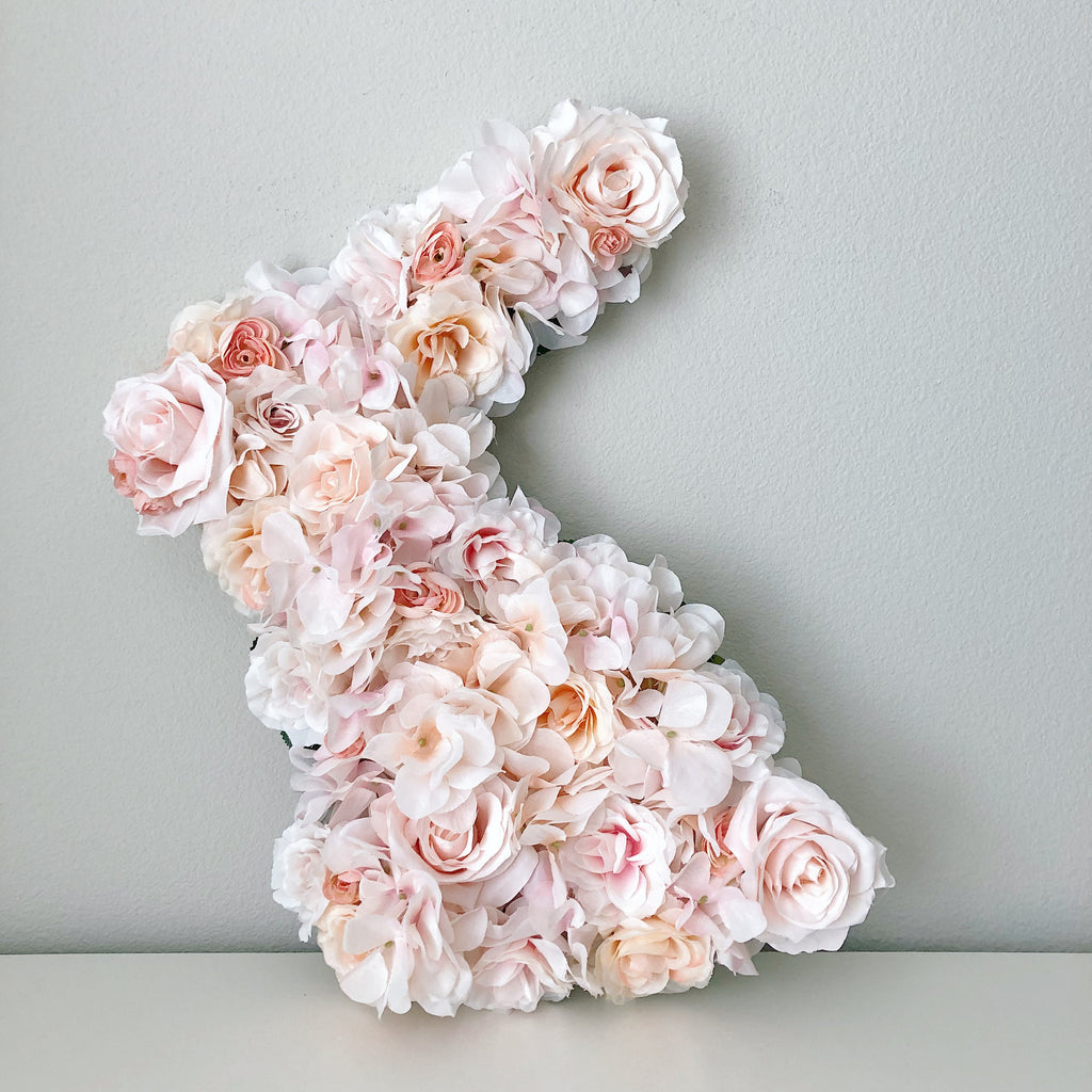 flower bunny wall decor