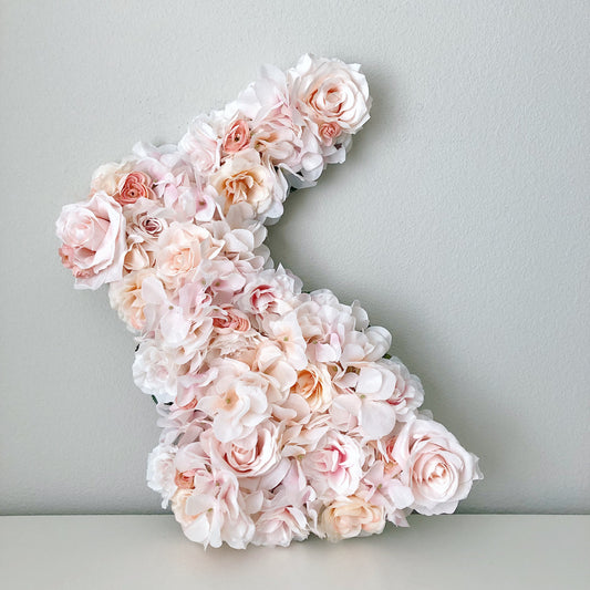 flower bunny wall decor