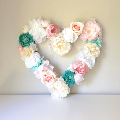 heart theme party decor floral heart floral nursery floral room decor