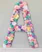 Tall floral initial letter for baby room and home decor