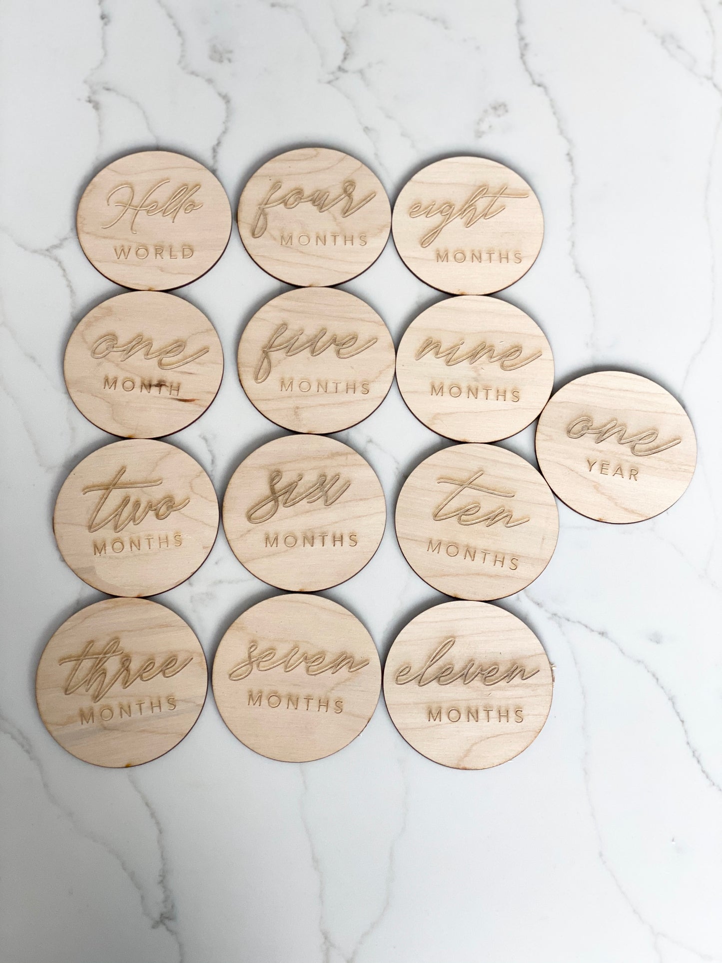 Wood Baby Milestone Cards, Baby Monthly Milestone Photo Prop, Baby Shower Gift, Newborn Photo Prop, Wooden Baby Milestones, New Baby Gift