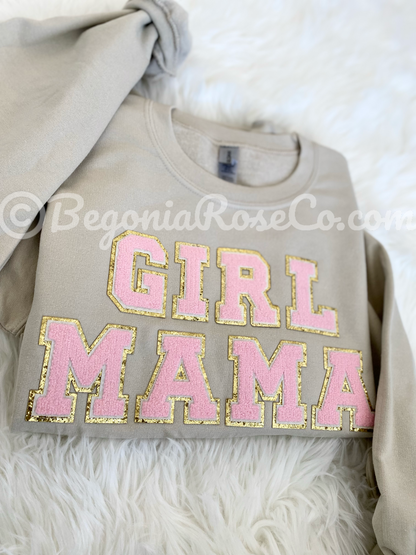 BOY MAMA / BOY MOM Chenille Patch Crewneck Sweatshirt