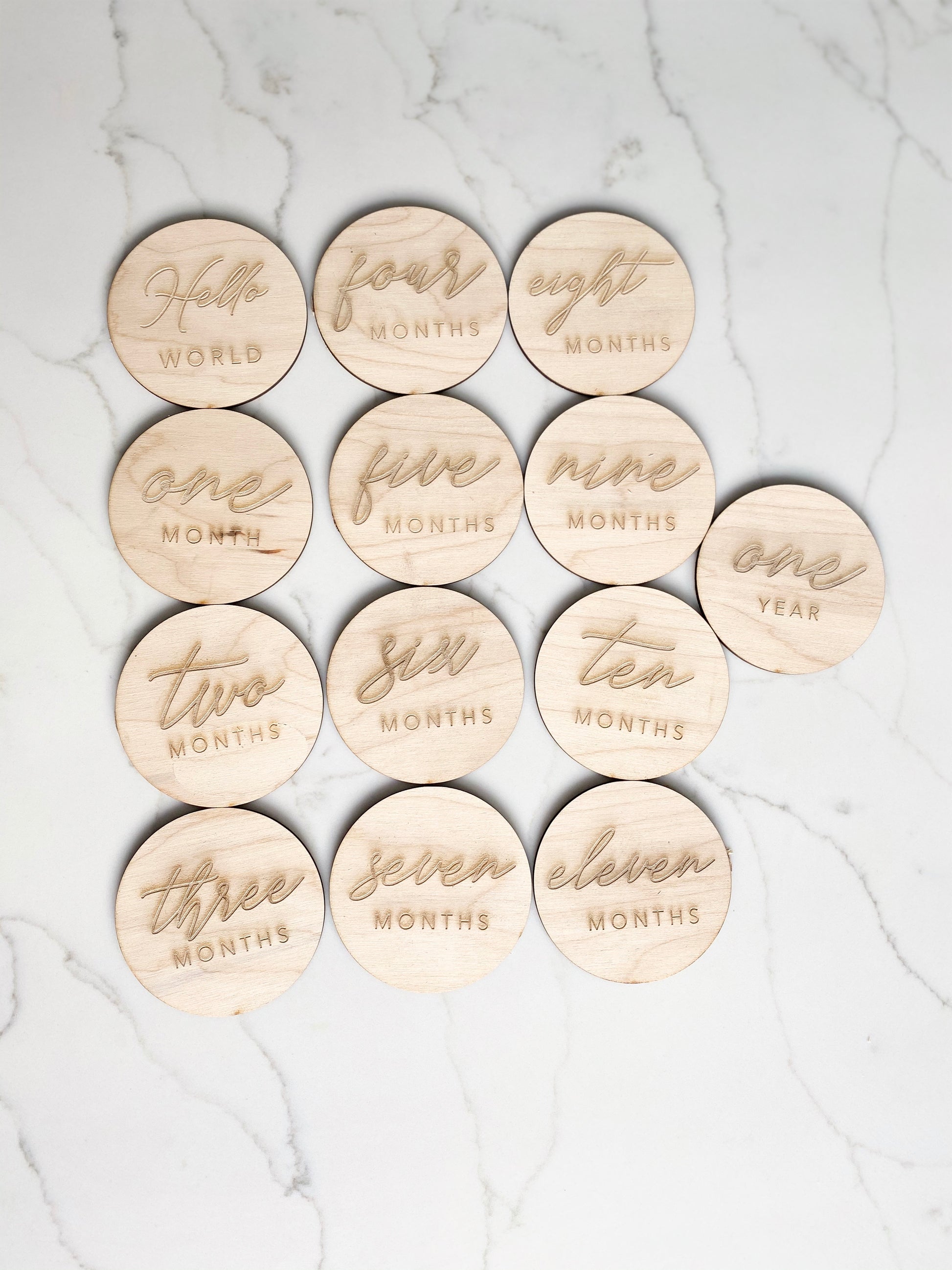 Wood Baby Milestone Cards, Baby Monthly Milestone Photo Prop, Baby Shower Gift, Newborn Photo Prop, Wooden Baby Milestones, New Baby Gift