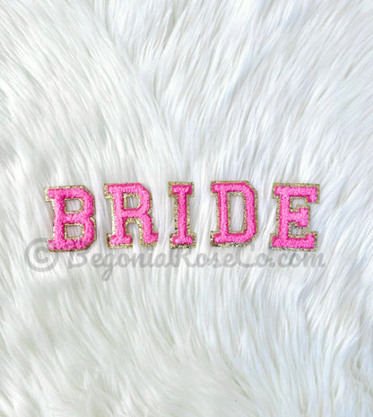 BRIDE Chenille Letter Patches