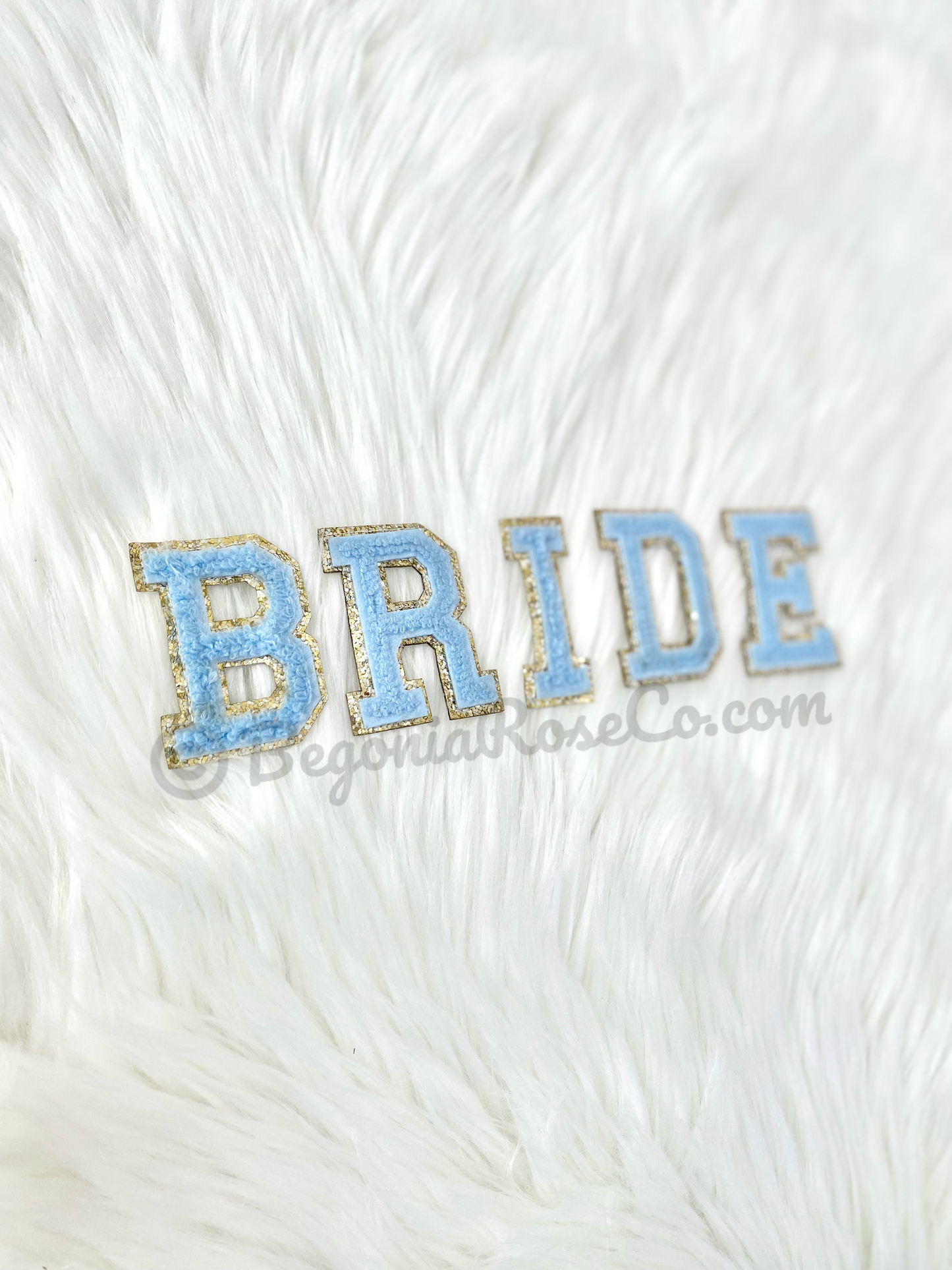 BRIDE pearl rhinestone letter patches sew on elegant bridal gift