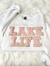 LAKE LIFE Letter Patch Sweatshirt