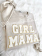 BOY MAMA sweatshirt sand color with cream white chenille letter patches