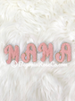 MAMA Letter Patches Medium Pink Chenille Sequin Sew On Iron On Mom Gift