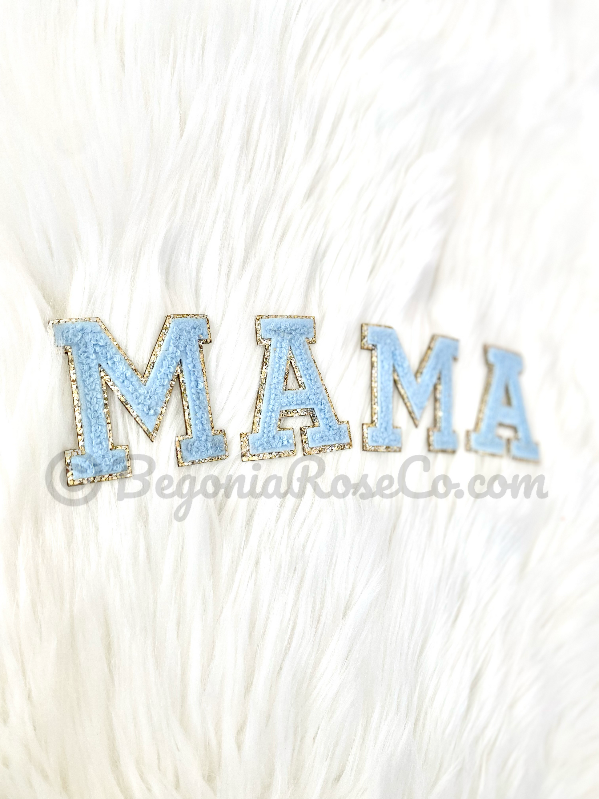 MAMA chenille letter patches all color variations sew-on iron-on mom gift