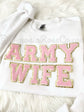 ARMY WIFE patch sweatshirt in black - army sweatshirt military wife
