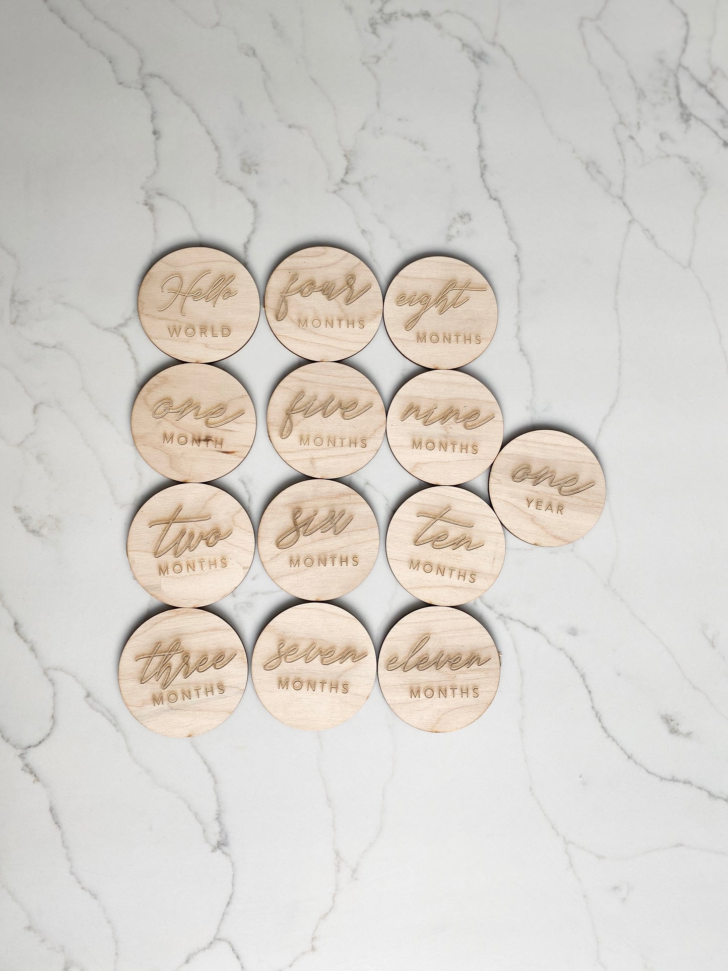 Wood Baby Milestone Cards, Baby Monthly Milestone Photo Prop, Baby Shower Gift, Newborn Photo Prop, Wooden Baby Milestones, New Baby Gift