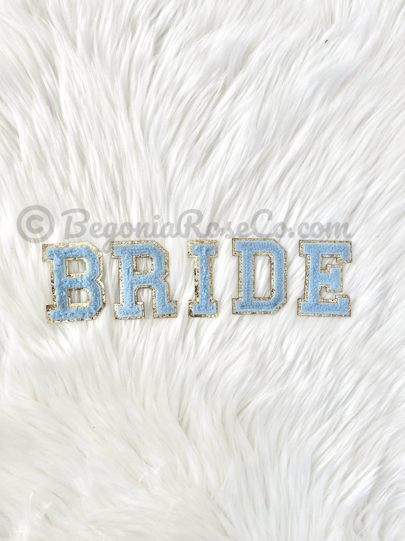 BRIDE Chenille Letter Patches
