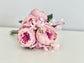 Two-tone pink peony bouquet with faux blooms for baby shower and bridal shower decor