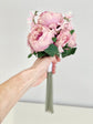 Pink artificial peony bouquet for home decor, baby shower, or wedding centerpiece