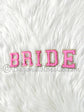 BRIDE sew on chenille patches on jacket bridal shower decor gift