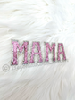 MAMA Letter Patches Purplish Pink Sequin Sew On Iron On Baby Shower Mama Gift