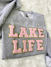 LAKE LIFE Letter Patch Sweatshirt