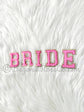 BRIDE sew on chenille patches on jacket bridal shower decor gift