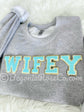WIFEY crewneck sweatshirt gift set - wife gift anniversary Valentine's Day