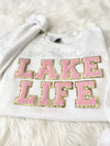 LAKE LIFE Letter Patch Sweatshirt