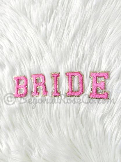 BRIDE Chenille Letter Patches