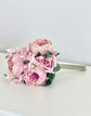 Faux pink peony bouquet styled for birthday party or bridal shower table decor