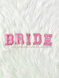 BRIDE sequin chenille patches on robe wedding day bride gift