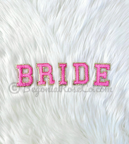 BRIDE Chenille Letter Patches