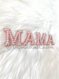 MAMA medium pink chenille sequin patches sew-on iron-on Mother's Day gift
