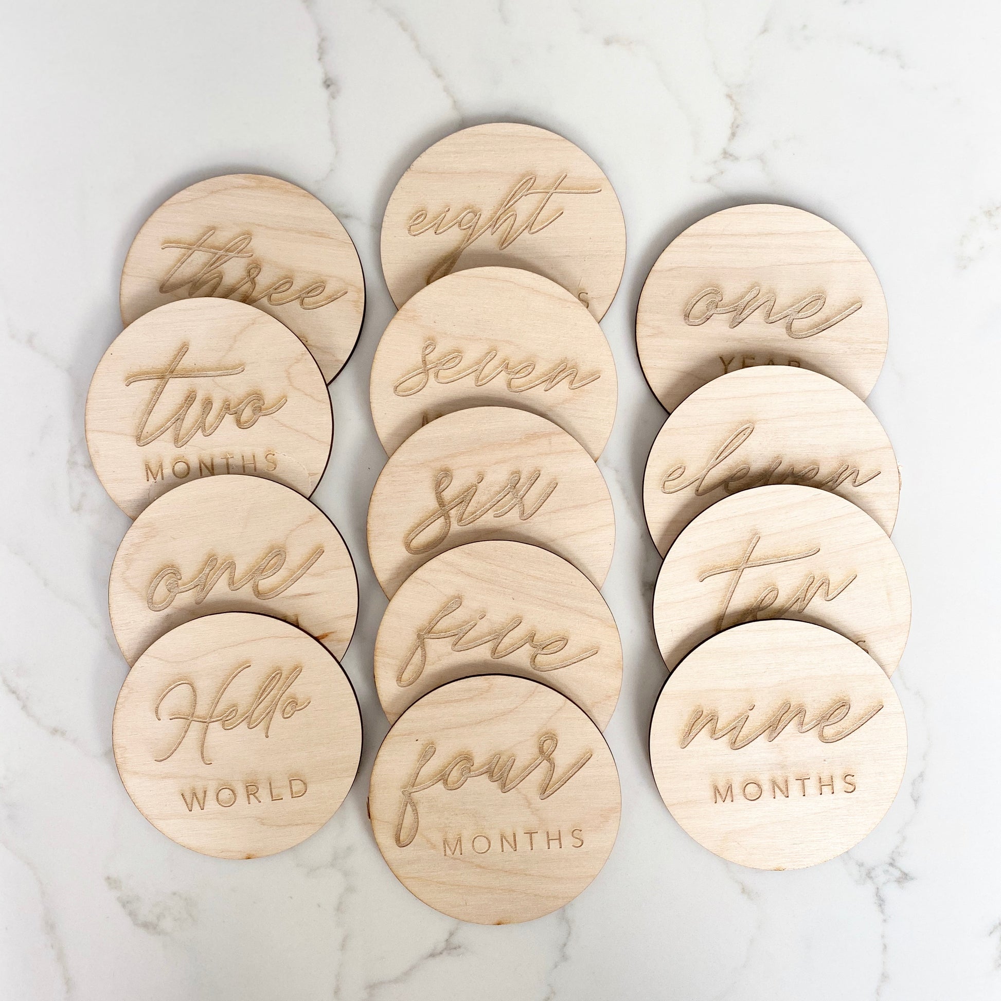 Wood Baby Milestone Cards, Baby Monthly Milestone Photo Prop, Baby Shower Gift, Newborn Photo Prop, Wooden Baby Milestones, New Baby Gift