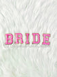 BRIDE sequin chenille patches on robe wedding day bride gift