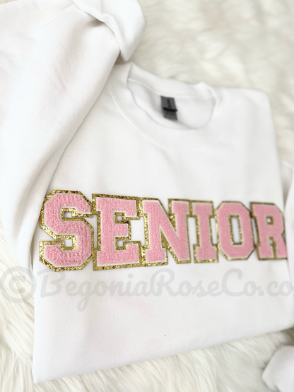SENIOR Letter Patch Sweatshirt