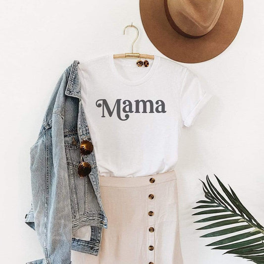 Mama retro graphic tee second view - faded vintage mama shirt women's gift