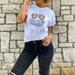 Talk To Me Goose sunset graphic t-shirt vintage faded print front view